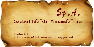 Szebellédi Annamária névjegykártya